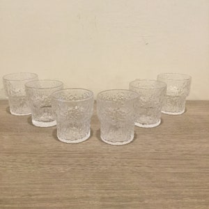 Iittala Aslak Shot Glasses (Set of 6): Mid-Century Icy Textured Barware