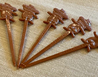 Vintage Trader Vic's Menehune Cocktail Sticks: 1960s Tiki Barware