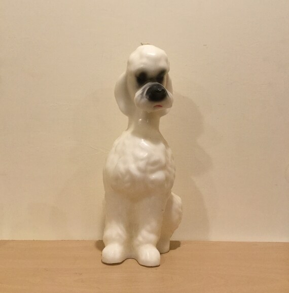 Giant 14 High White French Poodle Candle Over 1 Foot Tall Dog Etsy