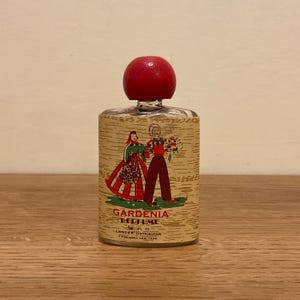 Vintage Gardenia Perfume Bottle by Lander Distributor 5th Avenue New York Miniature Perfume Bottle 1940’s Collectible Bottles Vanity Decor