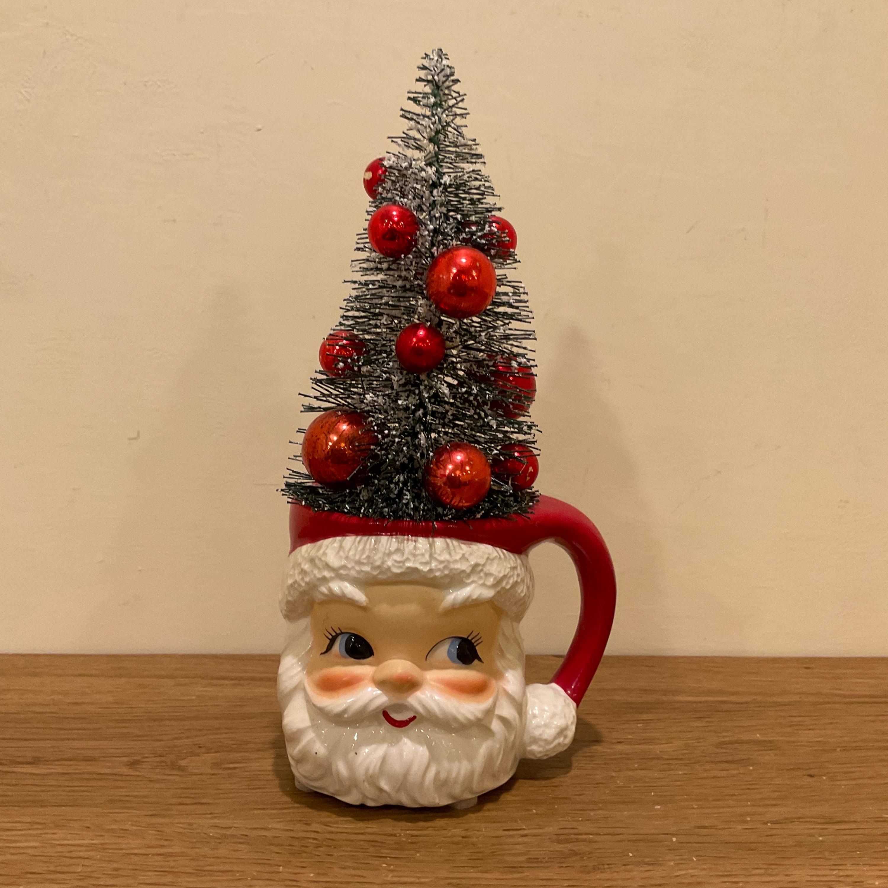 レア！　ヴィンテージ レフトン サンタ&トナカイ クリスマス 蓋付きキャンディ皿 レア！ ヴィンテージ レフトン サンタ&トナカイ クリスマス 蓋付き