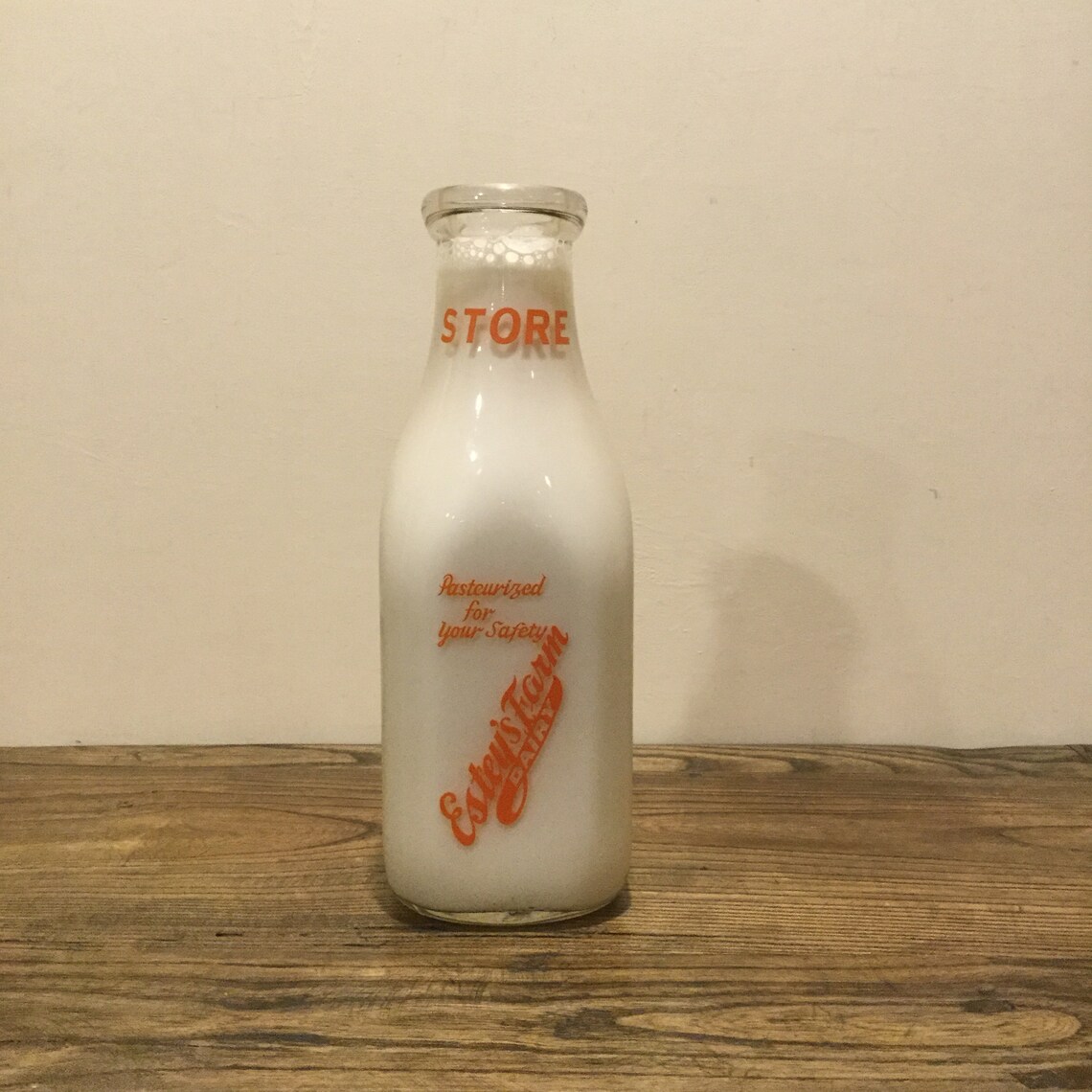 Vintage Esteys Farm Dairy Milk Bottle Farmhouse Kitchen Decor Etsy