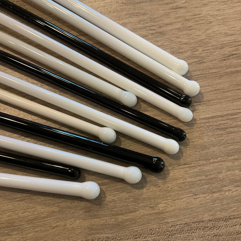 Set of 12 Unique Glass Cocktail Sticks in 3 Styles Glass Etsy