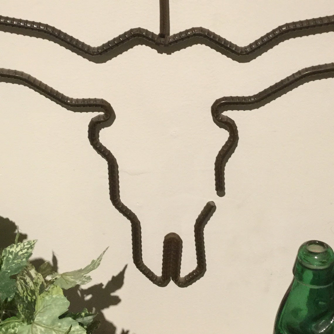 Large Metal Longhorn Skull Wall Hanging Made of Iron Bar Etsy