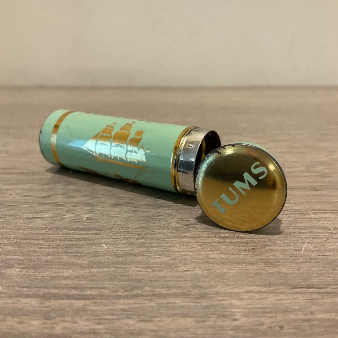 Vintage Tums Metal Tube Container Transportation Themed Etsy