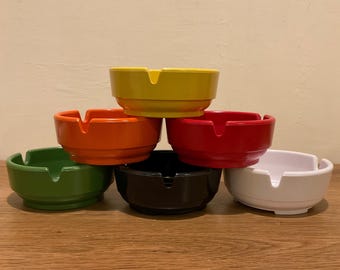 Vintage Ges-Line melamine asbak: moderne trinketschaal uit het midden van de eeuw