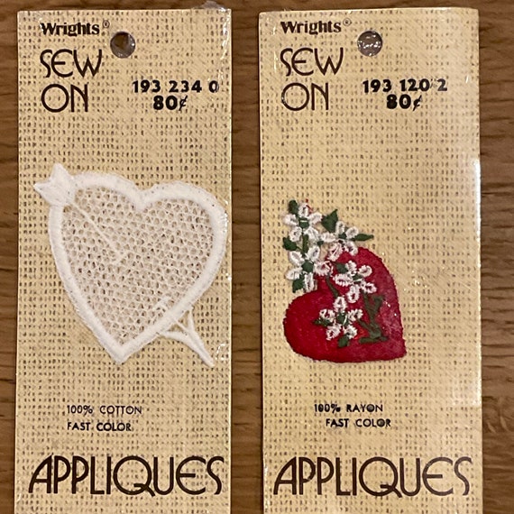 YOUR CHOICE of Vintage Heart Appliqué by Wright’s… - image 4