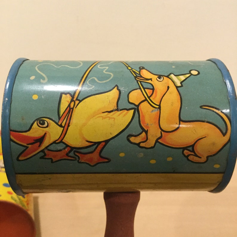 Vintage US Toy Co. Tin Litho Noise Makers: 1940s-50s Party Rattles - Etsy
