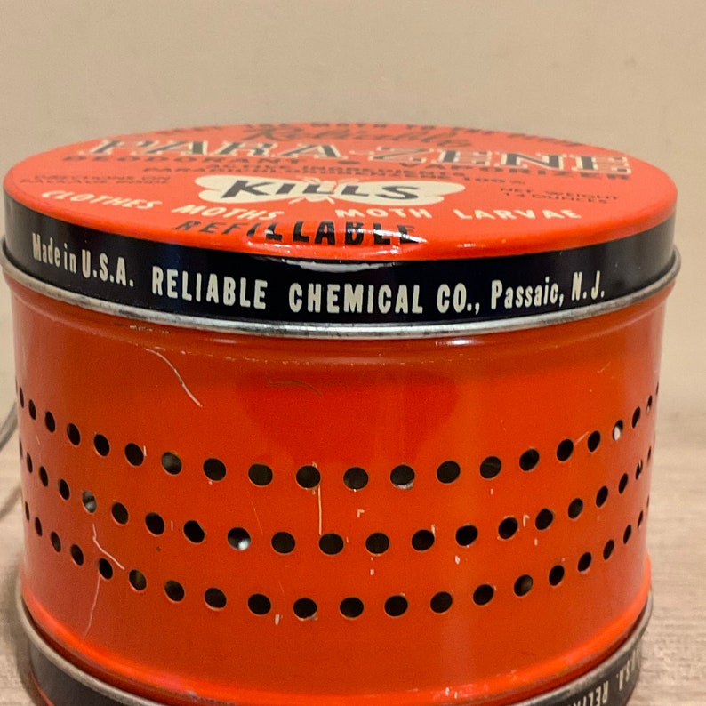 Vintage Tin Hanging Moth Ball Container by Reliable Etsy