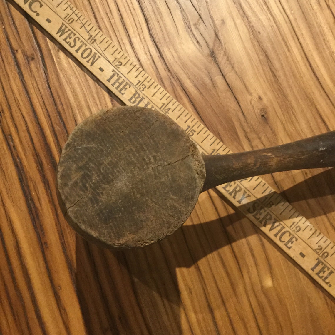 Vintage Wooden Mallet Carnival Game Mallet Rustic Wood Home Etsy