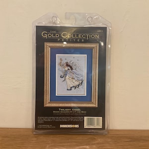 Vintage Angel Needlepoint Kit: Twilight Angel, Beads & Star Embellishments