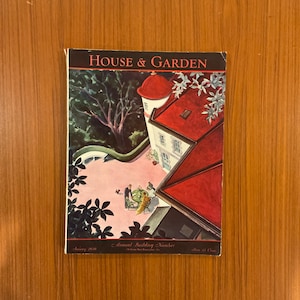 Vintage January 1930 House & Garden Magazine Titled Annual Building No. Interior Designer Gift Historical Home Vintage Reference Guide
