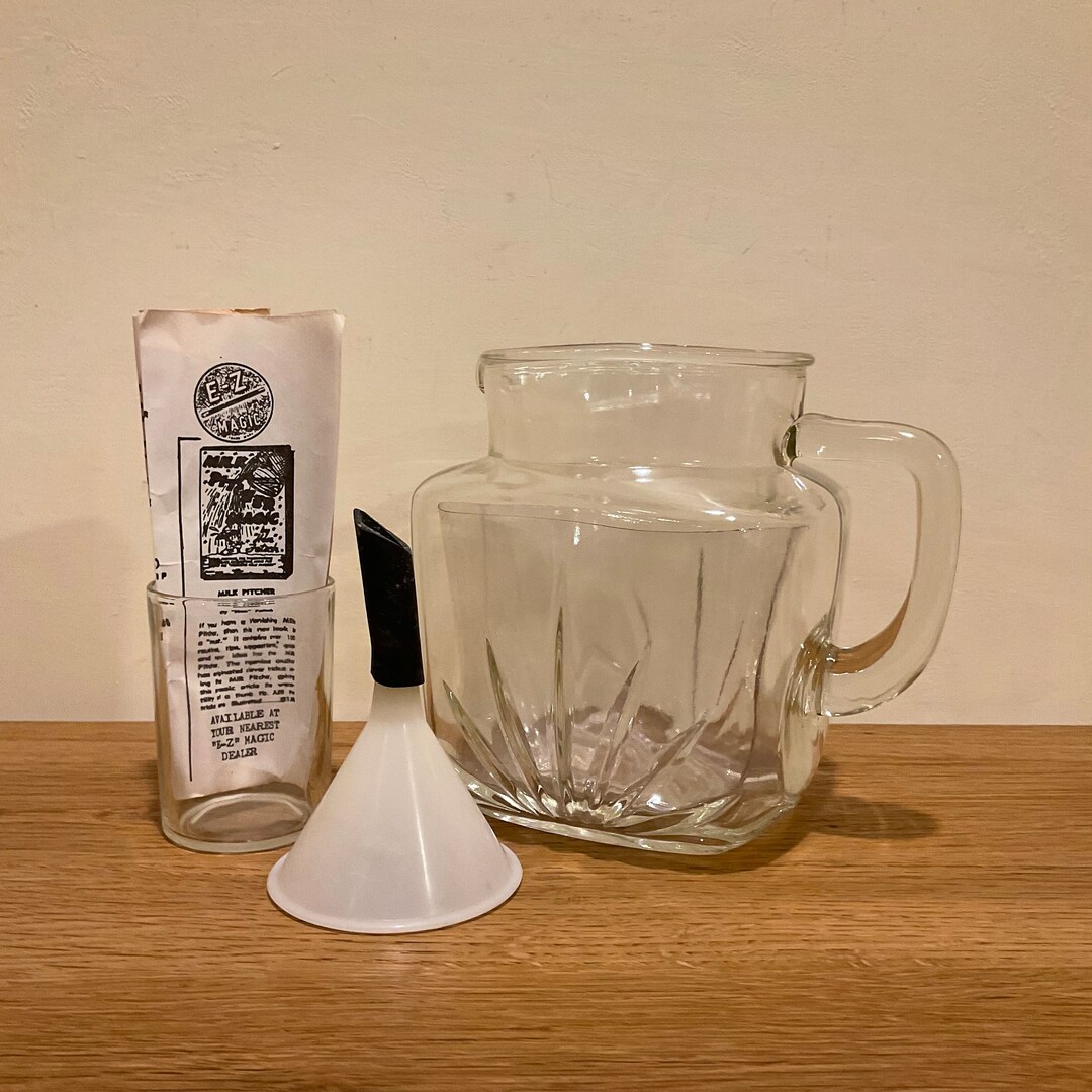 Vintage EZ Magic Milk Pitcher Magic Trick Complete Set With Glass