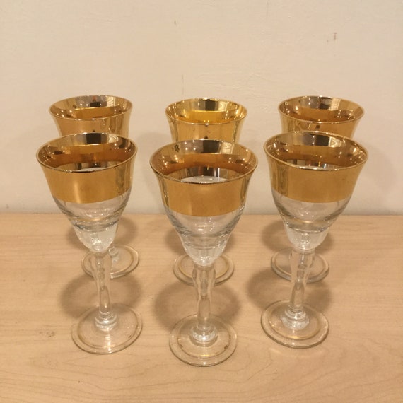 Gold Rimmed Cocktail Glasses (Set of 2) - Limited Abode