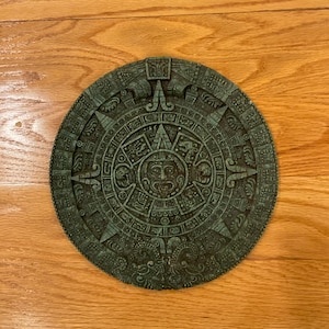 Vintage Mayan Calendar Wall Art Mesoamerican Art Maya Civilization Decor Unique Mexican Central American Wall Hanging