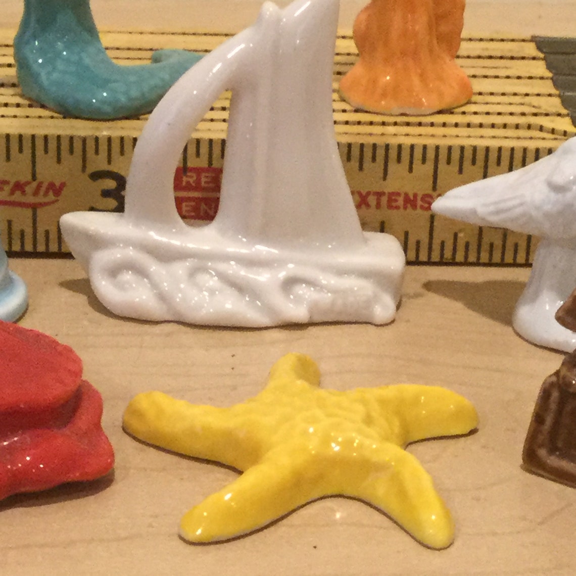 Vintage Wade Tea Nautical Themed Miniature Figurines Red Rose Etsy