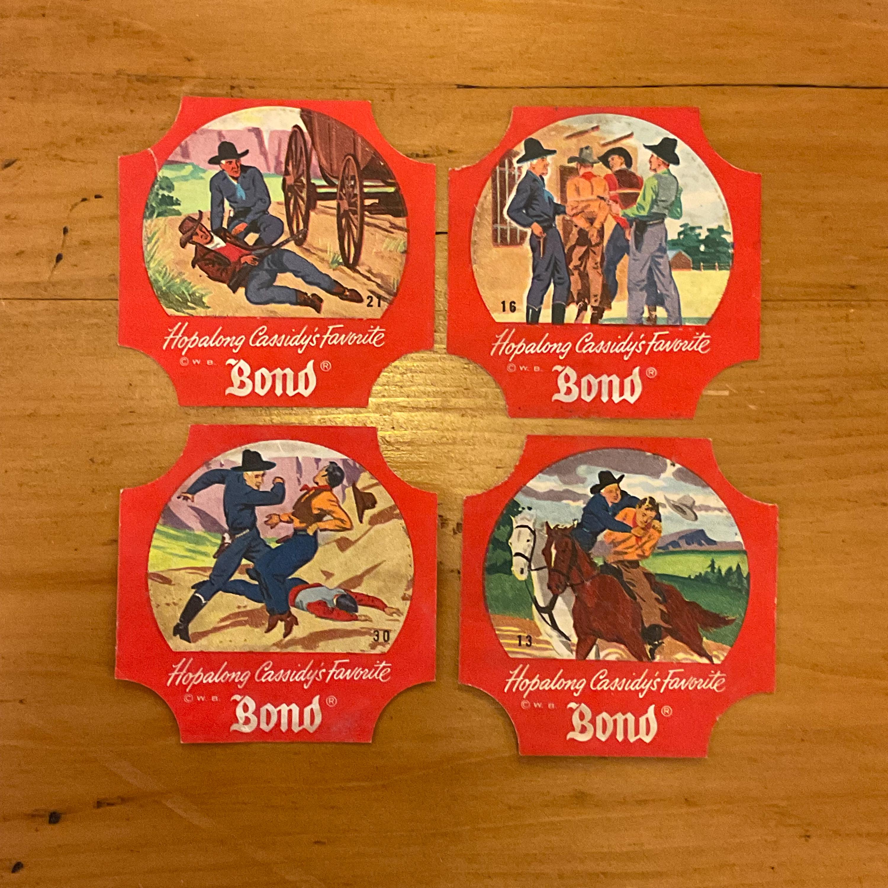 Vintage Hopalong Cassidy Bond Bread Labels: 1950s TV Memorabilia