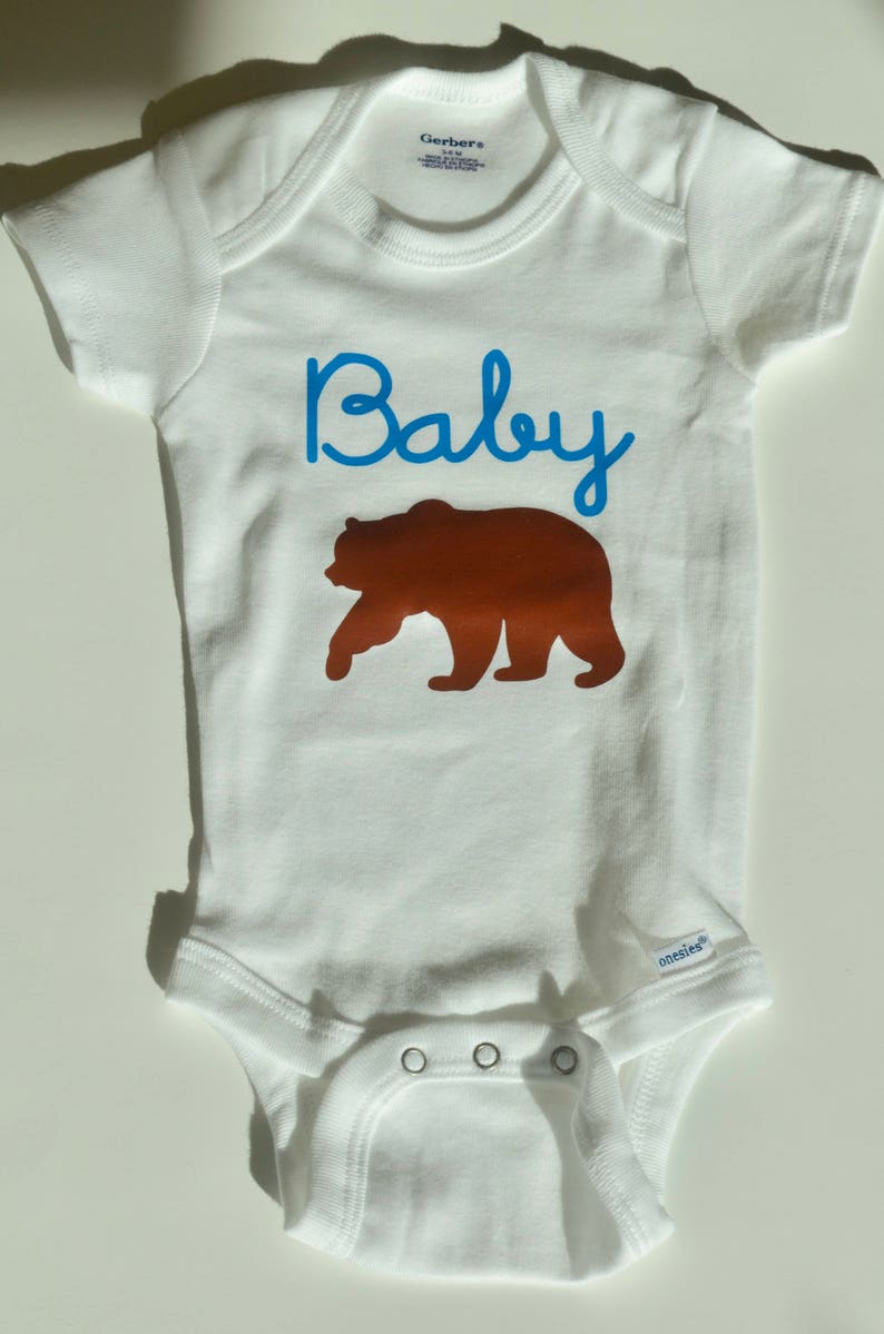 Neutral Baby Shower Gift Bodysuit Baby Boy Baby Bear Onesie Mom to be Gift, Custom Onesie Nature Onesie Forest Girl