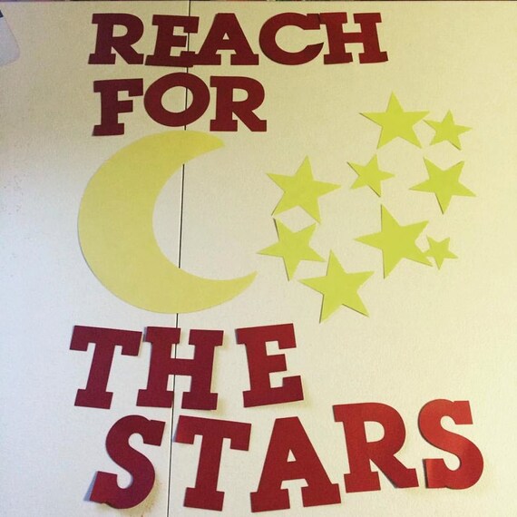 Classroom Wall Decoration Reach For The Stars Etsy