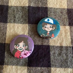 Gravity Falls Dipper & Mabel Buttons
