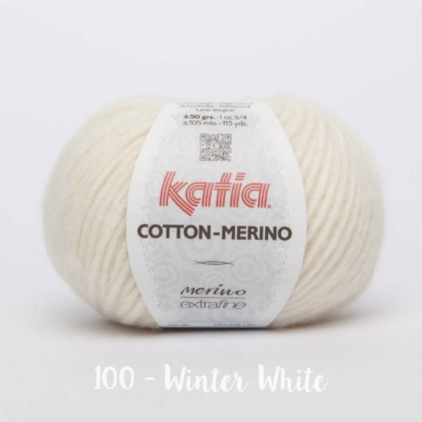 Katia Cotton Merino - CLEARANCE YARN - WHITE