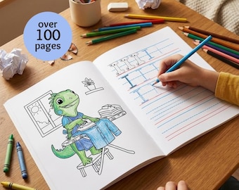 Toddler Abcs Learning Alphabet Coloring Book Abc Printable Preschool Letter Worksheet Kindergarten Handwriting Practice Page Homeschool