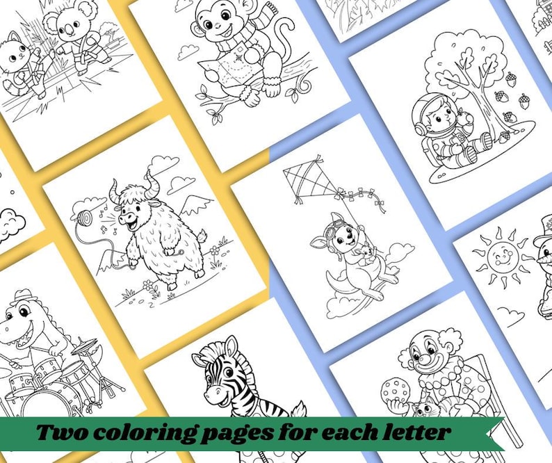 Toddler Abcs Learning Alphabet Coloring Book Abc Printable Preschool Letter Worksheet Kindergarten Handwriting Practice Page Homeschool image 8
