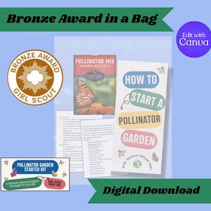 Community Service Patch Girl Scout Bronze Auszeichnung Zertifikat Silber Bestäuber Garten Geschenk für Girl Scout Junior Animal Habitat Badge Project