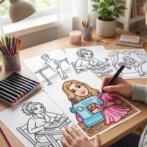 Photo to Coloring Page Custom Gift for Teen Printable Art Coloring Book Kids Activity Sheet Printed Worksheet Coloring From Photo Digital