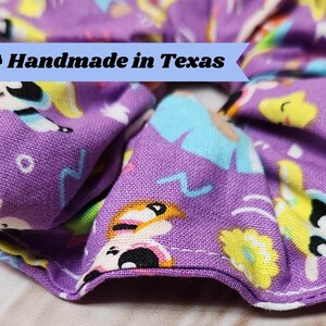 Nineties Style Scrunchies Nostalgic Hair Accessories Collection Handmade Cotton Ties Retro Aesthetic Design Video Game Character Inspired Elements Millennial Gift Idea Vintage Fashion Statement Colorful Pattern Pieces Comfortable Stretch