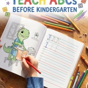Toddler Abcs Learning Alphabet Coloring Book Abc Printable Preschool Letter Worksheet Kindergarten Handwriting Practice Page Homeschool image 15