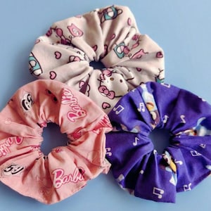 Nostalgic Scrunchie Set Retro Aesthetic Hair Accessory Cotton Tie Handmade Design Video Game Inspired Collection Nineties Style Cartoon Fashion Statement Millennial Gift Idea Vintage Vibe Accessories Colorful Pattern Daily Wear Comfortable