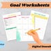 Goal Setting Worksheet SMART Goals Habit Tracker Printable Digital ...