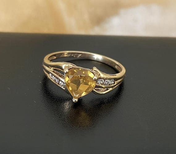 Beautiful Heart Shaped Warm Yellow Citrine solid … - image 1