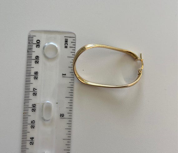 SOLID Gold Unique Contemporary Made in Italy Earr… - image 7