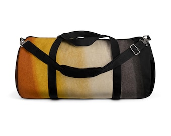 LGBTQ Duffel Bag Bear Brotherhood Flag Artistic Soft Chalk-Inspired Design with Bear Paw - Discreet Pride - Gym Bag - Gift for him