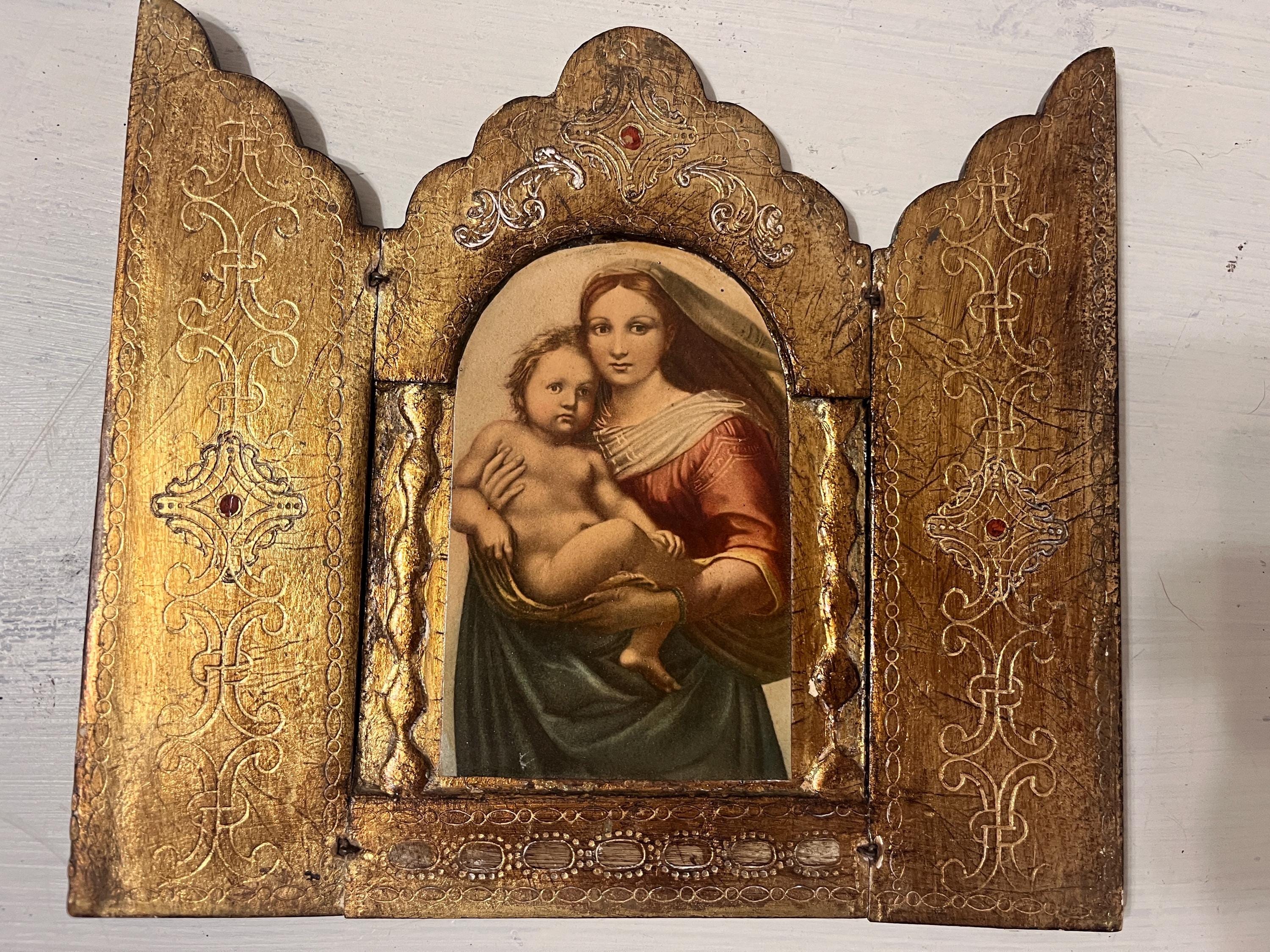 Triptych Madonna - Etsy