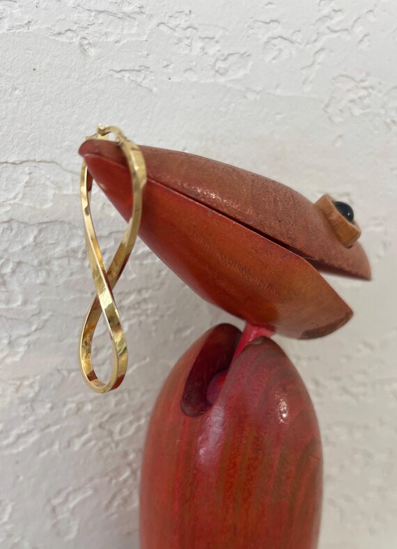 SOLID Gold Unique Contemporary Made in Italy Earr… - image 3