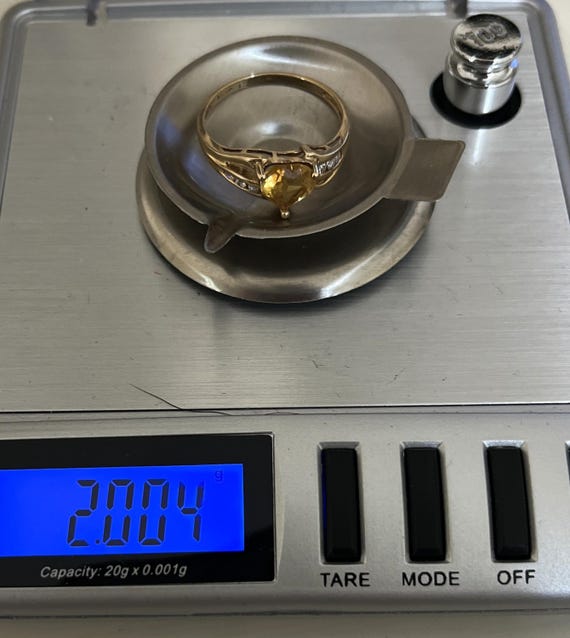 Beautiful Heart Shaped Warm Yellow Citrine solid … - image 11