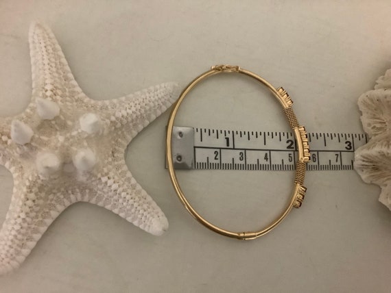 14K Solid Gold Ruby and Diamond Elegant Bangle Br… - image 12