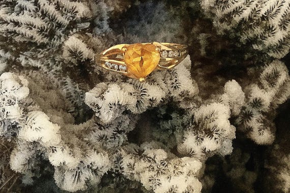 Beautiful Heart Shaped Warm Yellow Citrine solid … - image 5