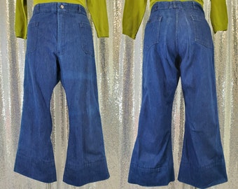 mens navy bell bottom jeans
