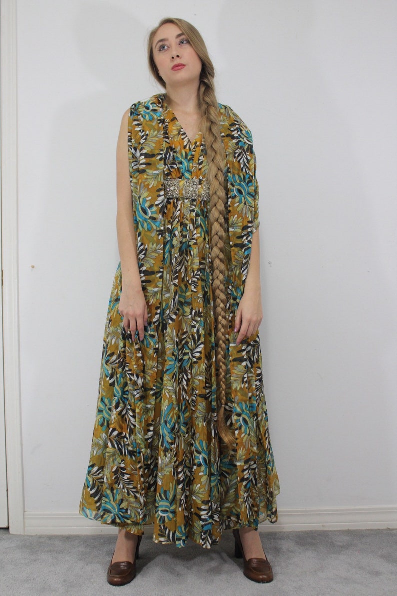 shawl attached to dress