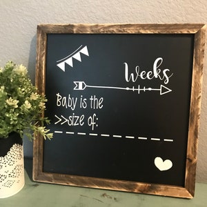 Mother-to-Be &lt;&lt;Pregnancy&gt;&gt; Board & {Reversible} Baby Monthly Photo Board