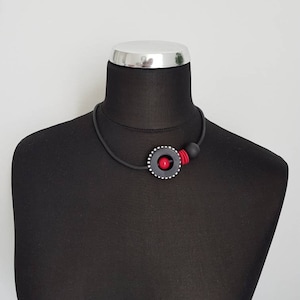 Minimalist polymer clay necklace,beaded necklace,pendant necklace,gift for her,unique necklace,modern necklace,gift for her