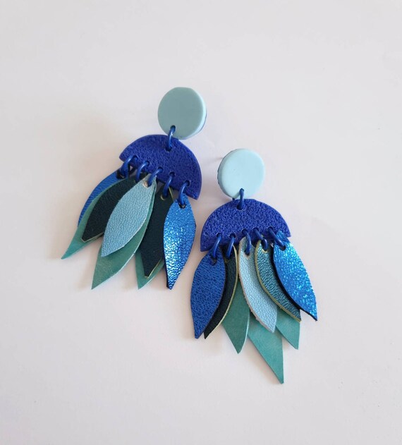 Abstract clay earrings best sale