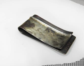credit card money clip in copper and silver, gift for groom, card holder, business gift, copper gift for him, money holder, metal money clip
