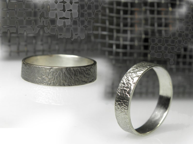 textured men ring silver ring
