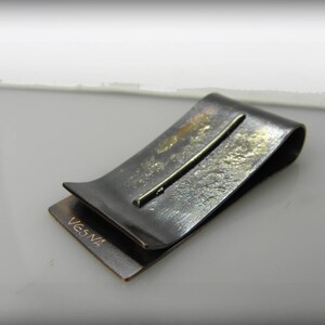 Clip para billetes de cobre y plata hecho a mano: un regalo sofisticado para él