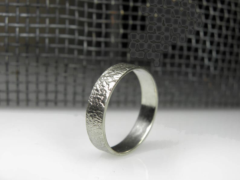 textured men ring silver ring